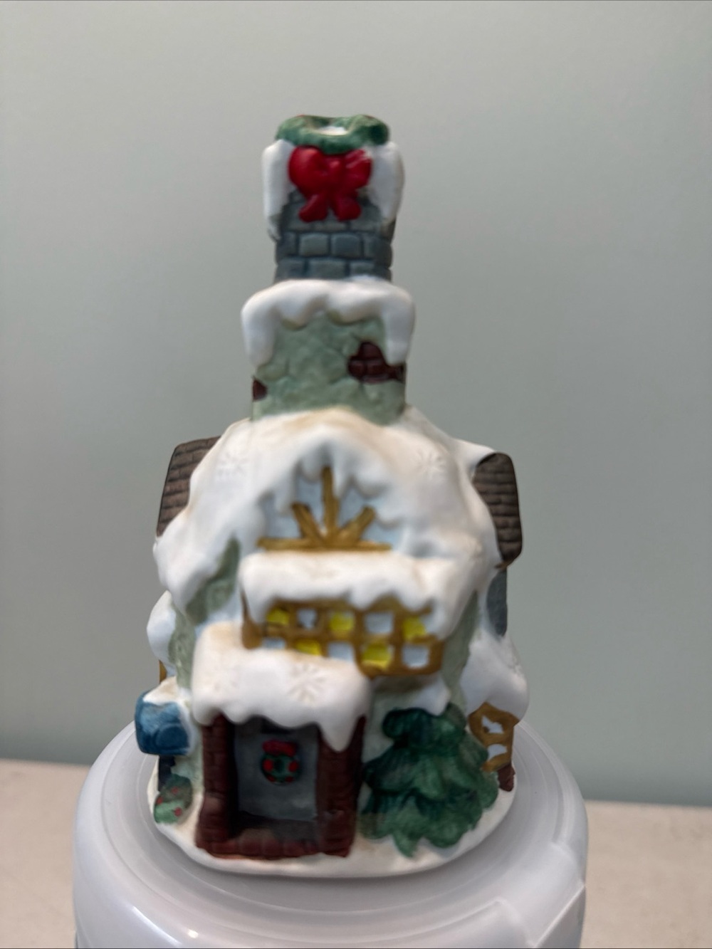 Vintage Holiday House Ceramic Christmas Bell